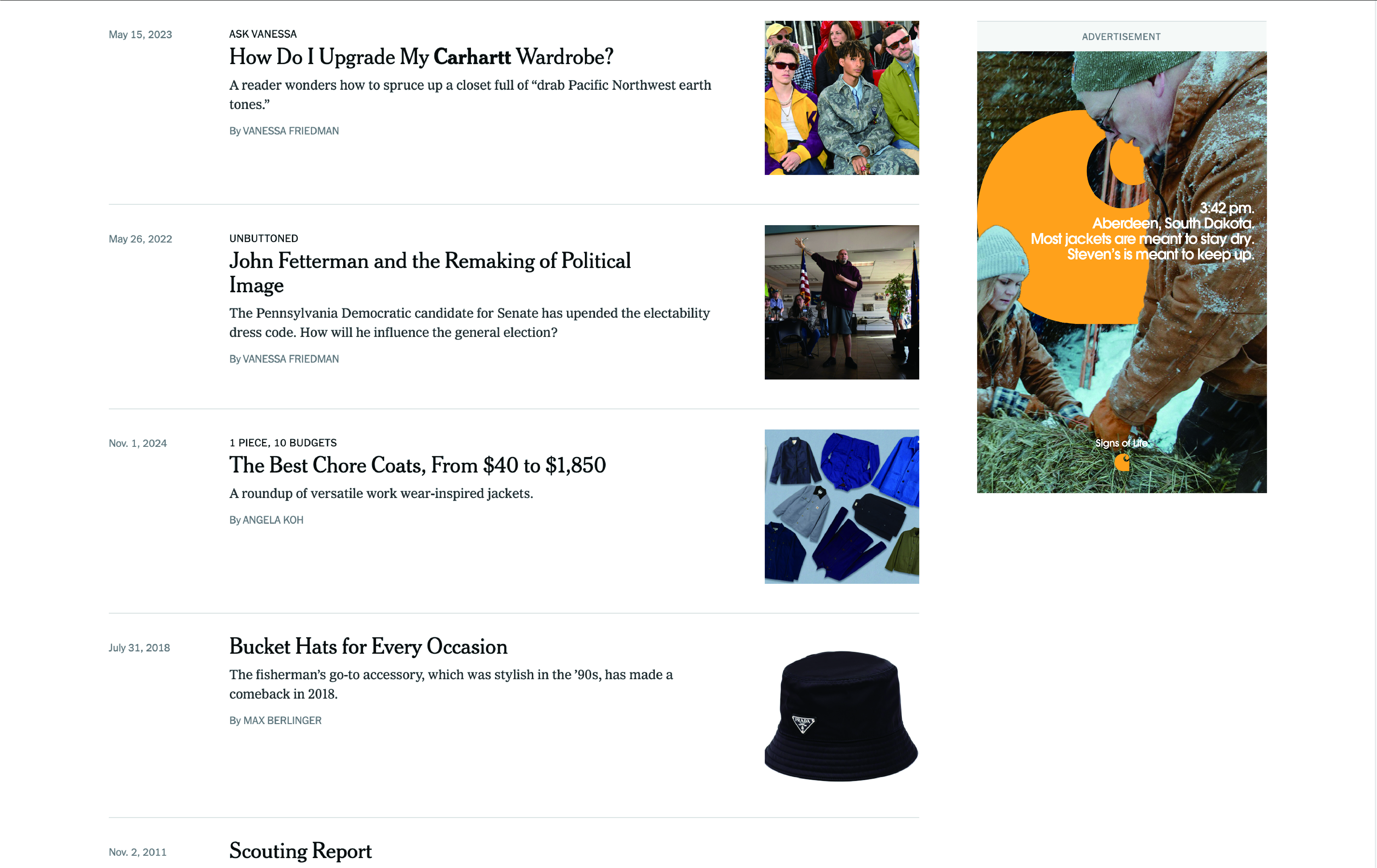 Carhartt NYT Digital Banner 2