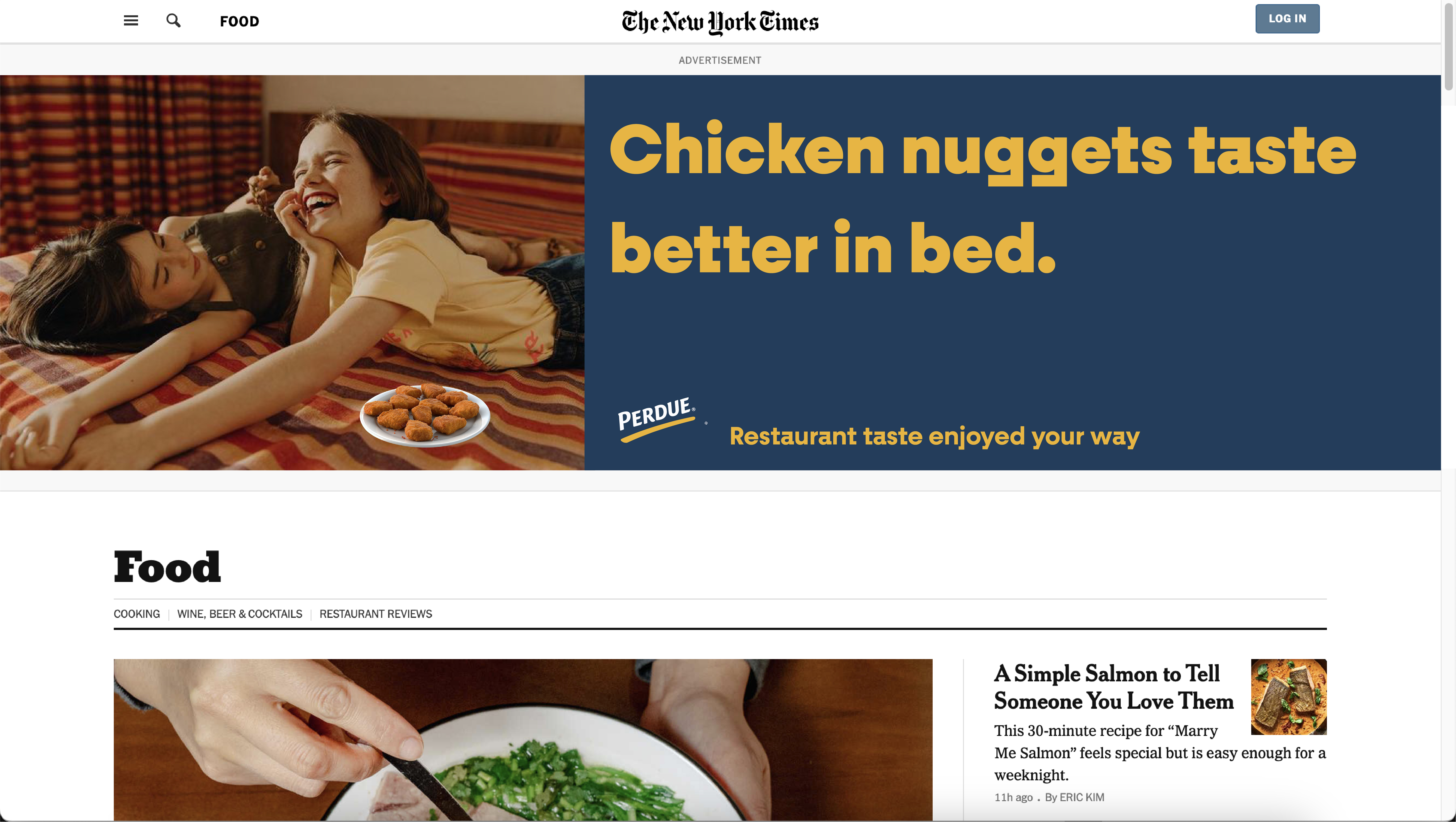 Perdue New York Times social banner