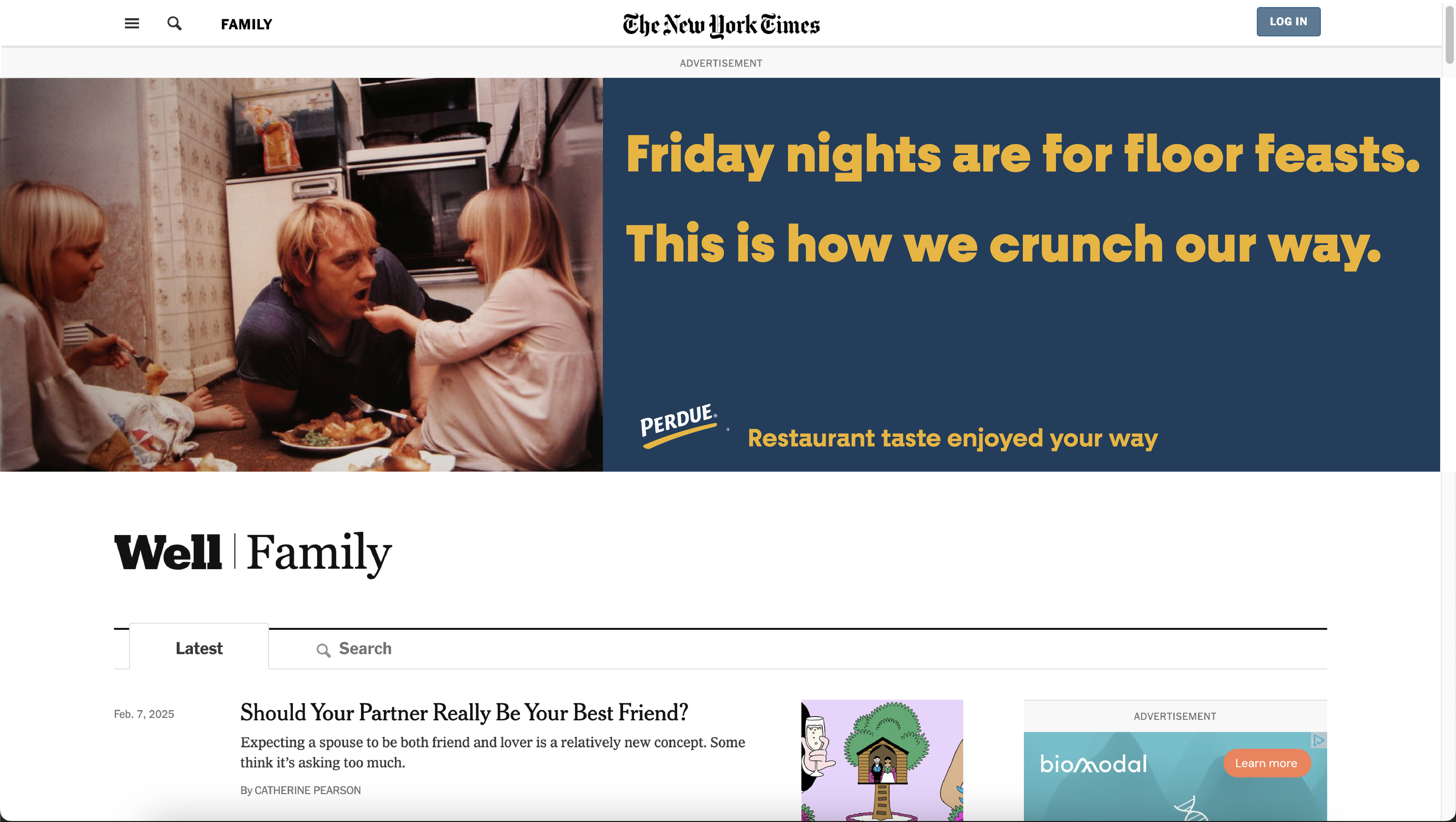 Perdue New York Times digital banner