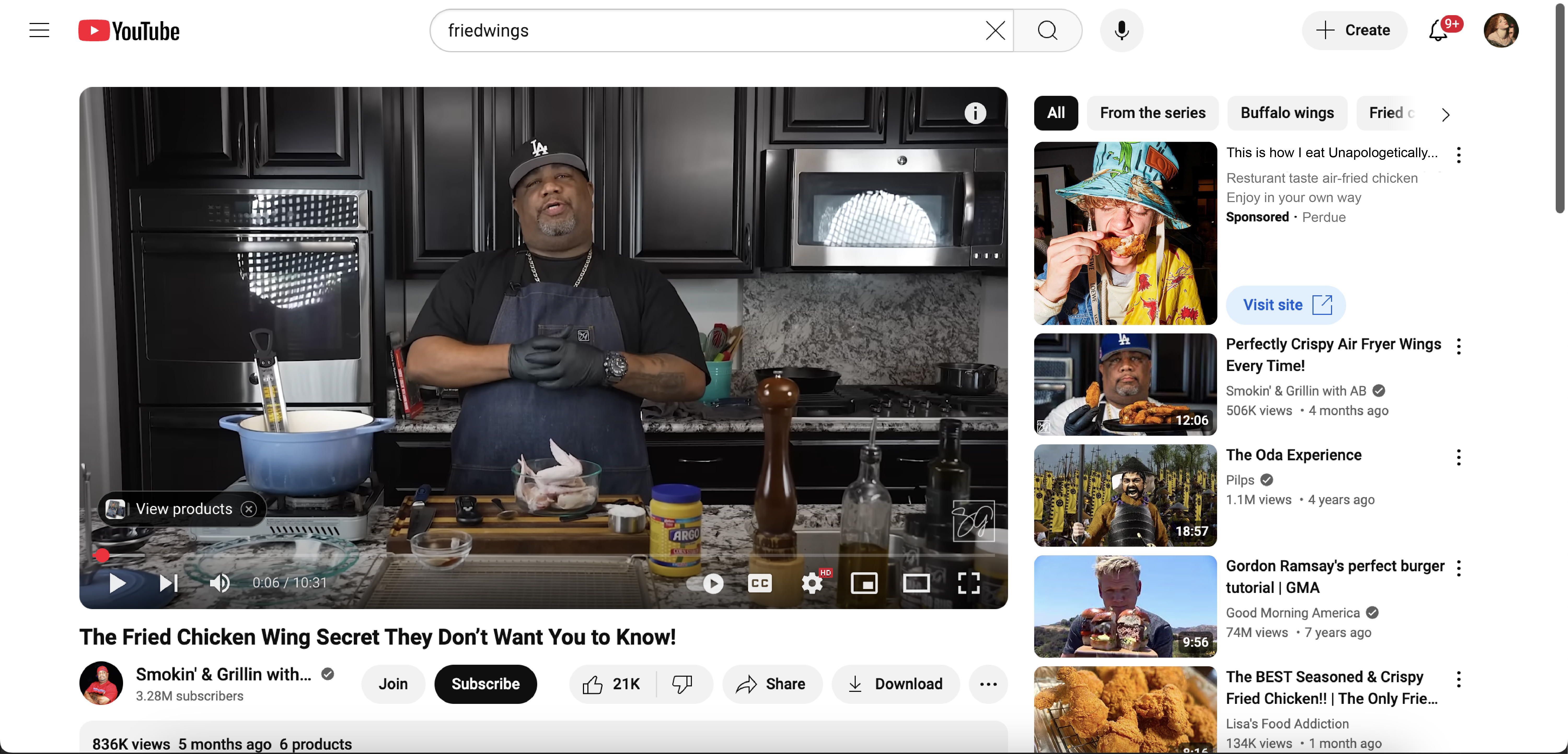 Perdue YouTube digital banner